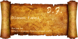 Dienes Fanni névjegykártya